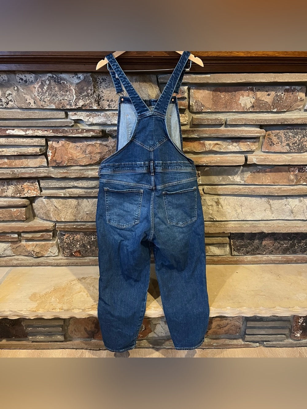 Old Navy Classic Denim Overalls in Medium Blue - Picture 5 of 8